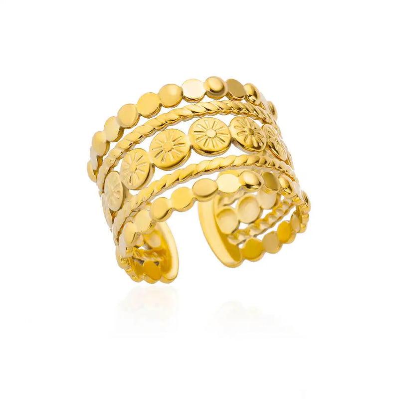316L Stainless Steel Rings For Women Gold Color Classic Wedding Couple Rings