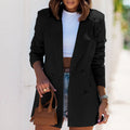 Women's Winter Jacket Plus Size Long Sleeve Double Breasted Coat