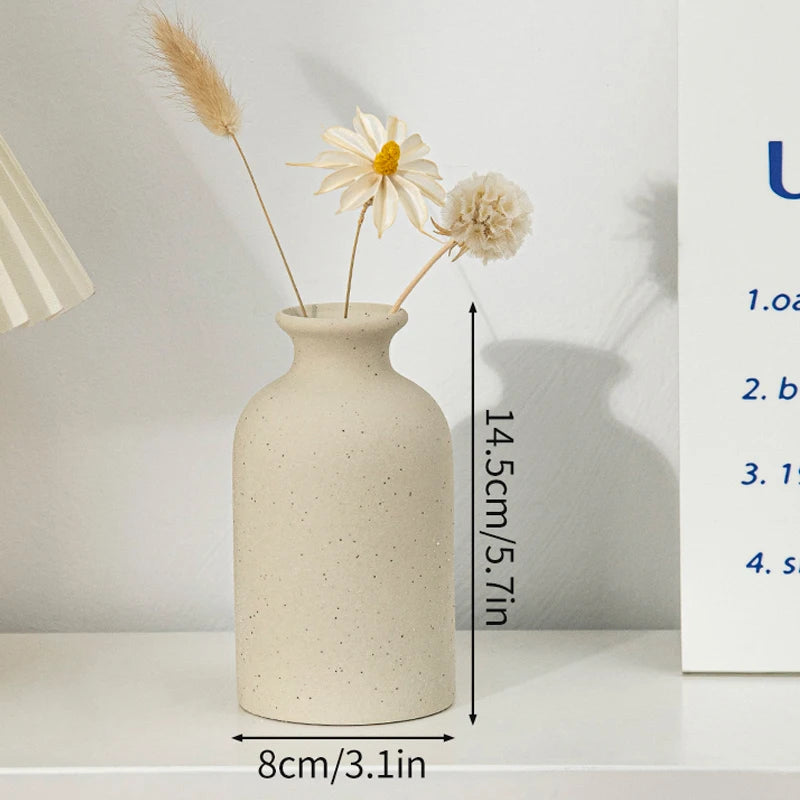 Ceramic Vase White Nordic Flower Pot Decorative Home Decor
