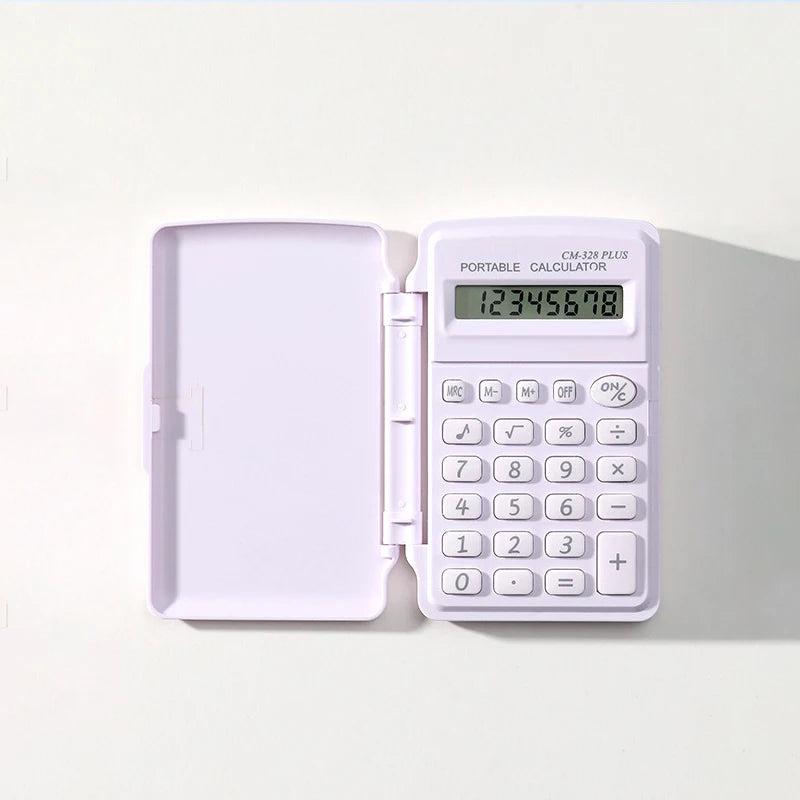 Mini Scientific Calculator Portable Small Flip Candy Color Student Tool
