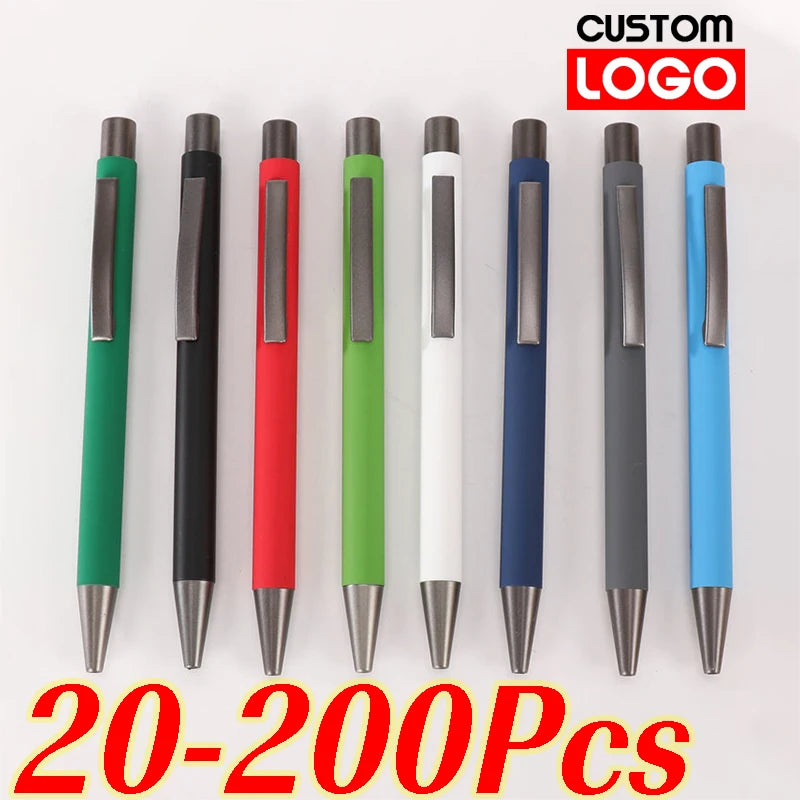 Custom Laser Engraved Ballpoint Pen Metal Personalized Text Set