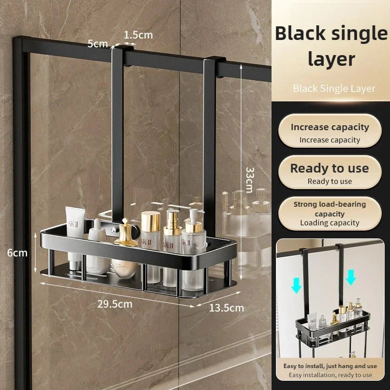 Bathroom Storage Rack Over Door Double Layer Shower Caddy Organizer