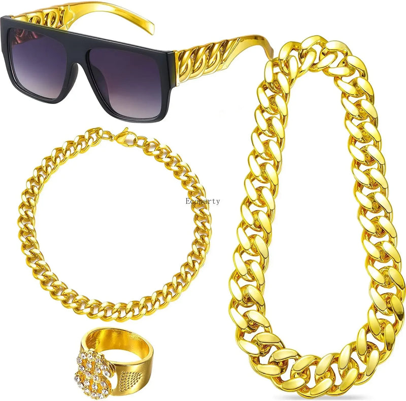 80s 90s Hip Hop Costume Outfit For Men Women With Accessories