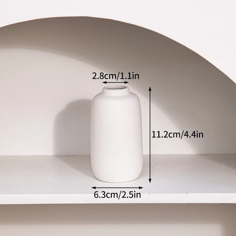 INS Ceramic Vase White Nordic Decorative Flower Pot For Home Decor