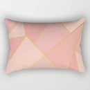 Nordic Pink Checkered Striped Cushion Pillowcase For Office Living Room