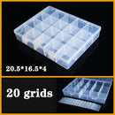 Plastic Organizer Box Clear Compartment Storage For Jewelry Tools