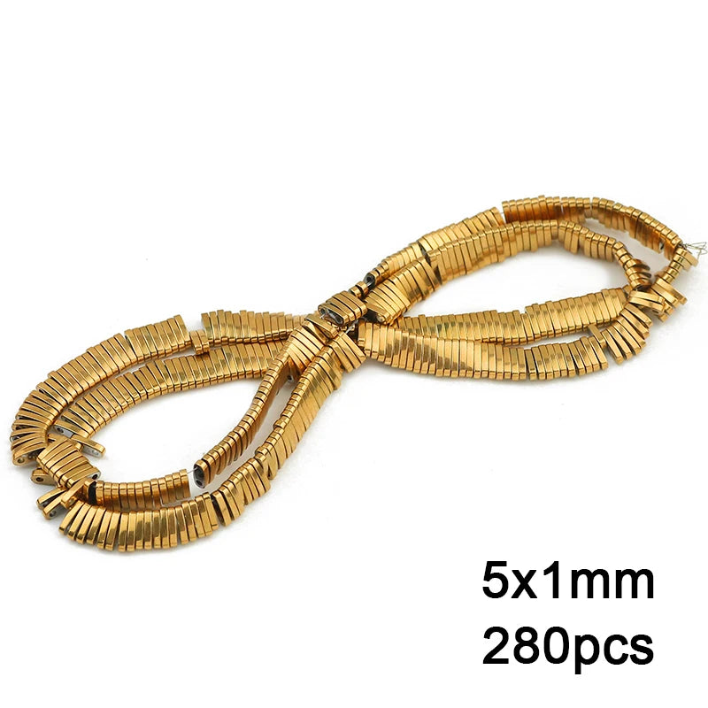 Gold Plated Hematite Beads Star Heart Shapes Loose Jewelry Beads