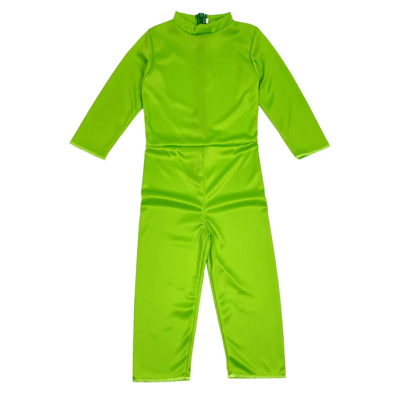 Kids Monster Costume Green Big Eye Cartoon Character Jumpsuit With Hat