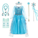 Elsa Anna Princess Dress Girls Mesh Sequin Snow Queen Costume Gown