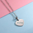 Women's Stainless Steel Heart Pendant Necklace Elegant Simple Chain Jewelry