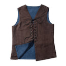 Pirate Vest For Men Medieval Renaissance Lace-up Reversible Waistcoat