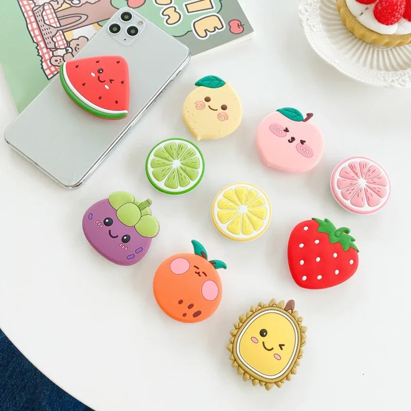 Foldable Phone Grip Holder Cute Strawberry Design For IPhone Samsung