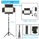 Nagnahz U800+ LED Video Light Bi-Color Dimmable With Tripod Remote