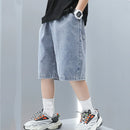 Boys Denim Shorts Casual Summer Straight Fit With Pockets