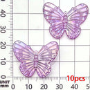 10pcs Colorful Butterfly Charms Acrylic Pendants For Jewelry Making