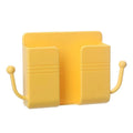 Punch Free Wall Shelf Organizer With Remote And Phone Holder Stand