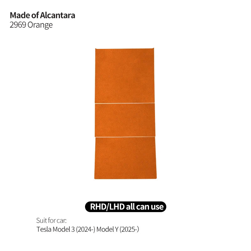 Alcantara Tesla Model 3 Center Console Trim Panel Frame Sticker