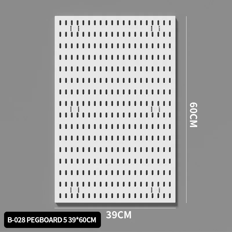 Pegboard Wall Organizer Kit Modular Panels No-Punch Installation Craft Storage