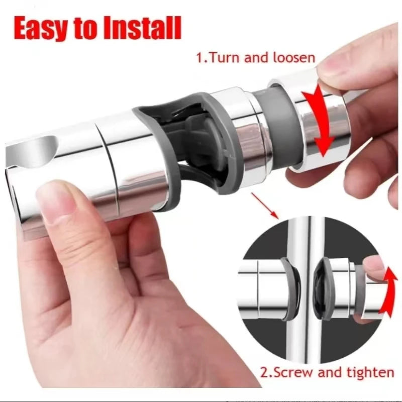 Adjustable Shower Head Holder For Universal Shower Rail Slide Bar