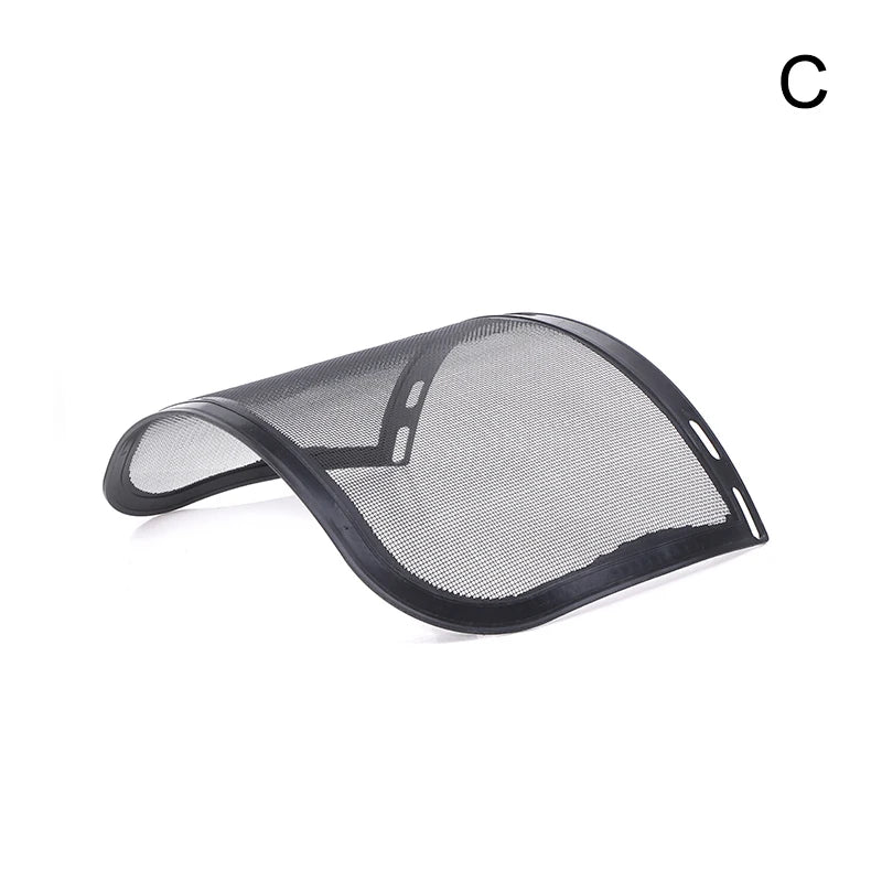 Garden Grass Trimmer Safety Helmet With Full Face Mesh Mask