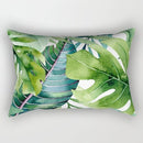 Nordic Tropical Plant Fabric Sofa Cushion Velvet Office Pillow