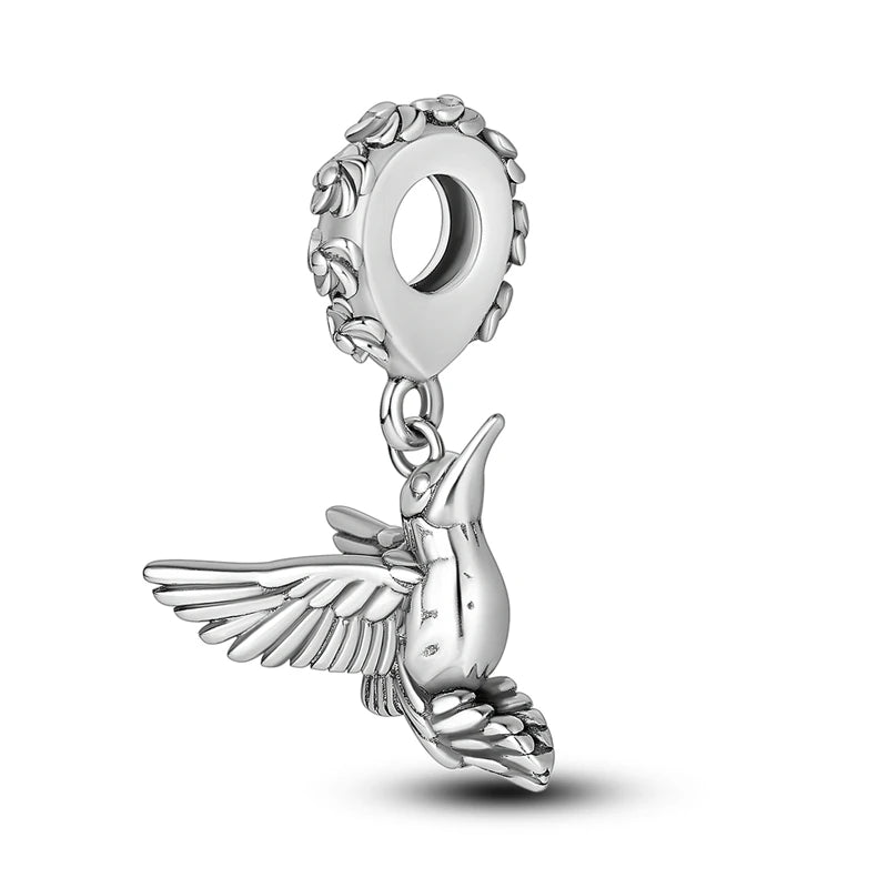 925 Silver Charm Pendant Animal Firefly Butterfly Dragonfly Beads