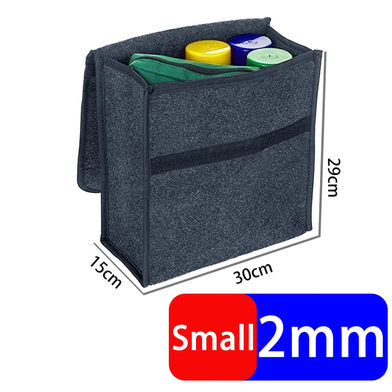 Car Trunk Organizer Foldable Felt Storage Box Portable Vehicle Container