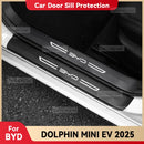 Car Carbon Fiber Door Sill Sticker For BYD Dolphin Mini EV Threshold