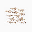 WWII Military Building Blocks Toy Soldier Figure With Heavy Machine Gun