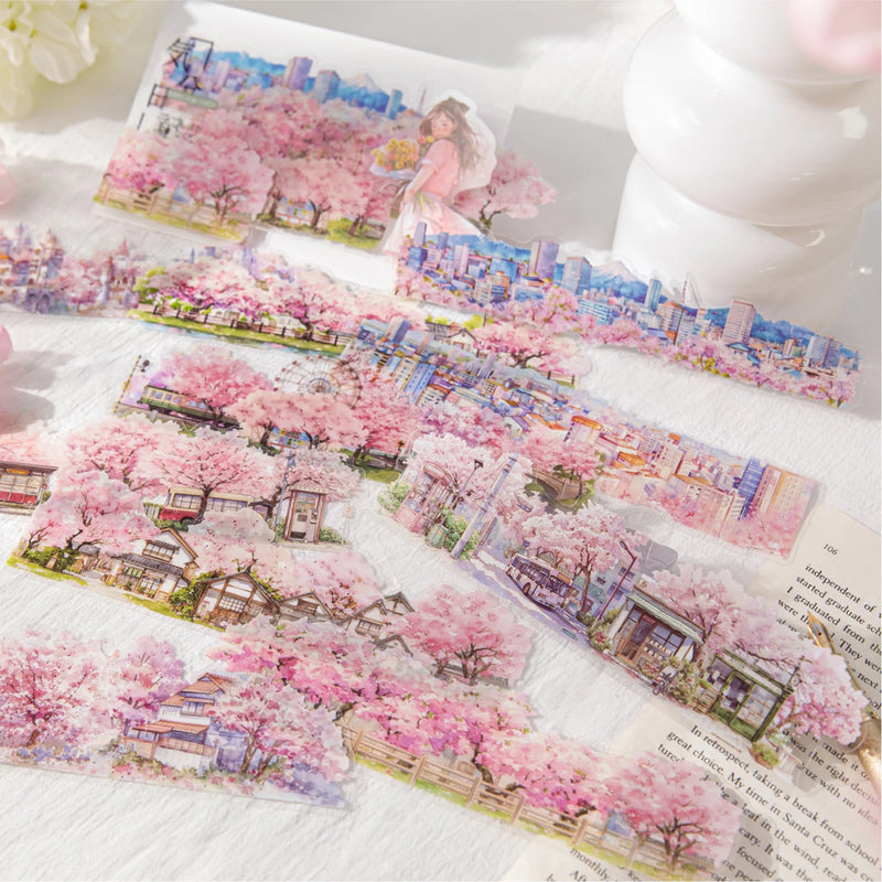 10pcs Landscape Stickers Pack For Scrapbooking DIY Journal Collage