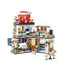 Street View Series Building Blocks Izakaya Shaved Ice Coffee Shop Model