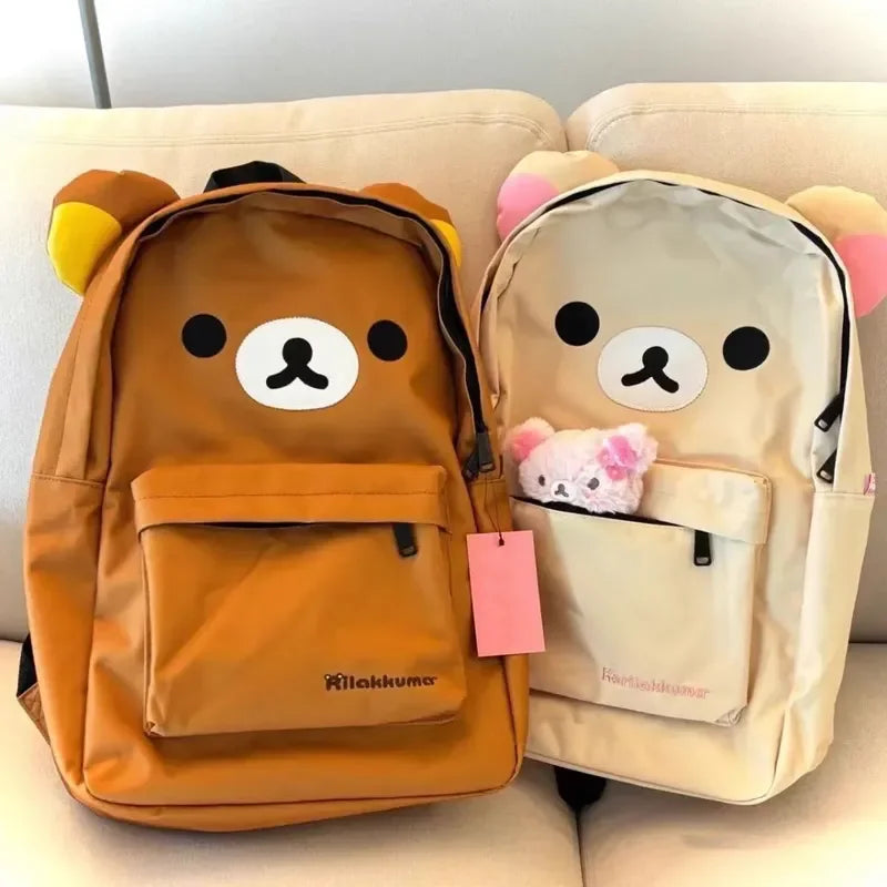 Kawaii Bear Backpack Large Capacity Student School Bag Shoulder Bag