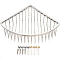 Stainless Steel Shower Corner Basket Wall Mounted Bathroom Storage Organizer