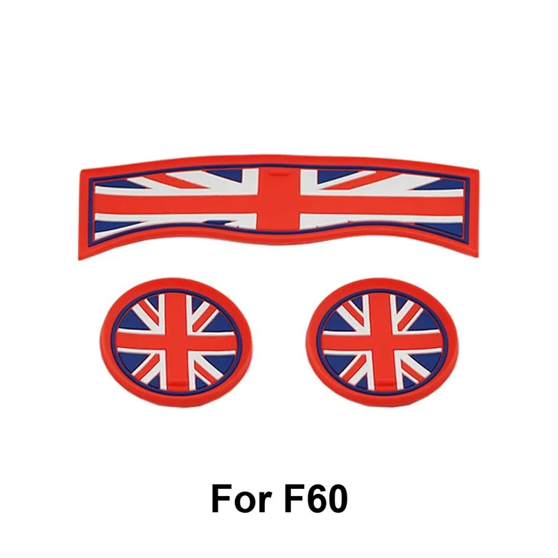 Mini Cooper Silicone Cup Holder Mat Set Non-Slip Interior Accessories