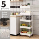Multi-Layer Storage Rack Mobile Trolley For Kitchen Bedroom Bathroom Snacks