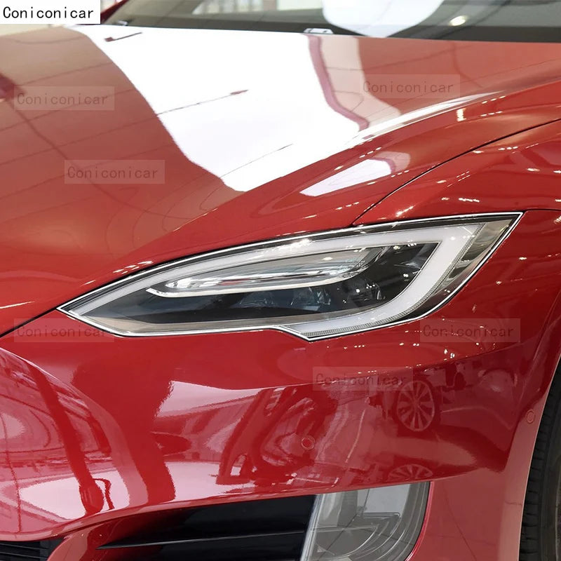 Tesla Model S Headlight Protective Film Transparent TPU Scratch Resistant