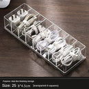 Transparent Plastic Cable Storage Box With Divided Grid Organizer