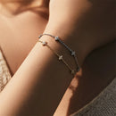 Crystal Flower Stainless Steel Bracelet Elegant Korean Style Jewelry