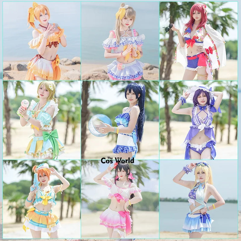 Love Live Cosplay Swimsuit Set 9 Characters Kousaka Honoka Eli