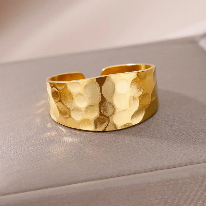 316L Stainless Steel Rings For Women Gold Color Classic Wedding Couple Rings