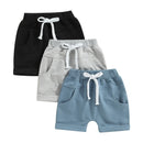 Lioraitiin Toddler Boys Short Trousers 3Pcs Casual Spring Summer Pants
