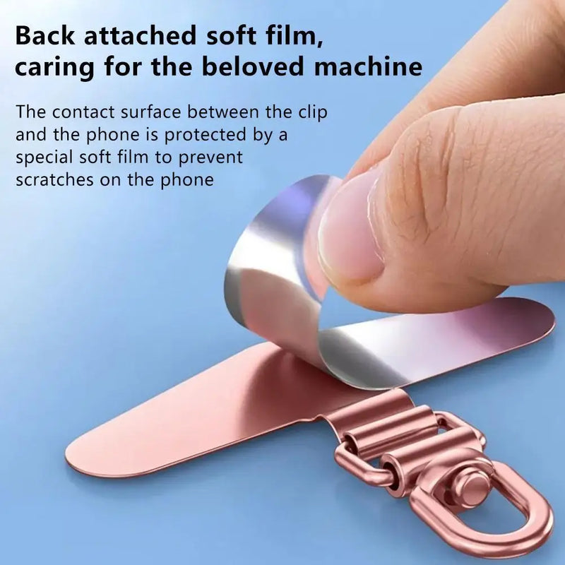 360 Rotatable Steel Phone Tether Metal Patch Lanyard Connector
