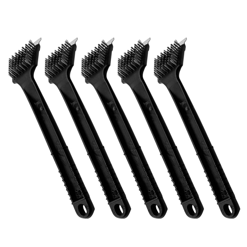 5pcs Bird Cage Cleaning Brush Stainless Steel Long Handle Bristles