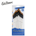12-Piece Nylon Bristle Brushes Set For Wall Painting Art Supplies