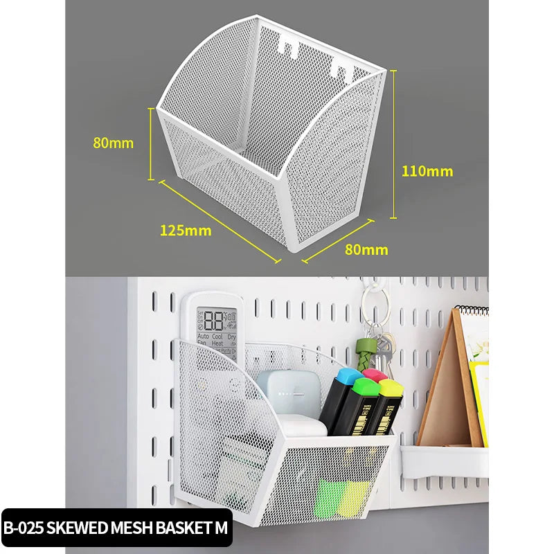 Pegboard Wall Organizer Kit Modular Panels No-Punch Installation Craft Storage