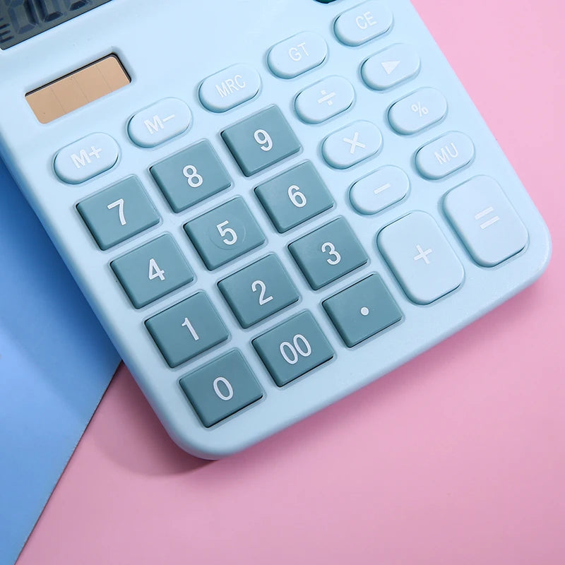 Solar Calculator Dual Power 12 Digit Electronic Office School Tool