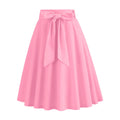 Blue Pink A-Line Short Skirt Women Summer High Waisted Pleated Skirt