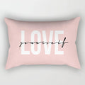 Nordic Pink Checkered Striped Cushion Pillowcase For Office Living Room