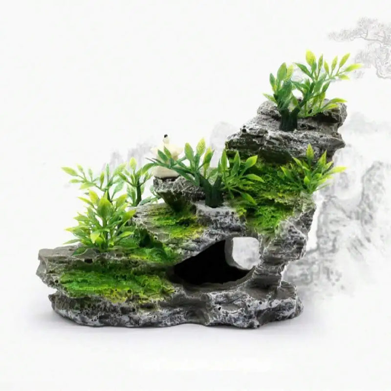 Resin Rockery Fish Tank Aquarium Decorative Landscaping Stone Package