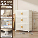 Foldable Storage Cabinet With Wheels Dustproof Wardrobe Organizer